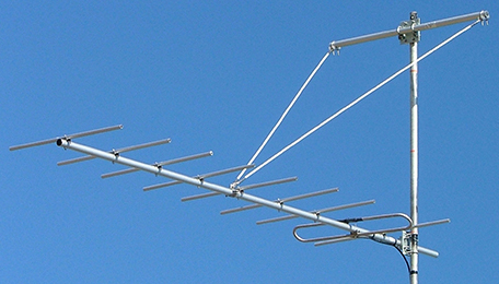 VHF 9 element scaled Yagi, 304 stainless steel, 100-250MHz, specify 4%, 250W, 11.5dBd – 4.0m